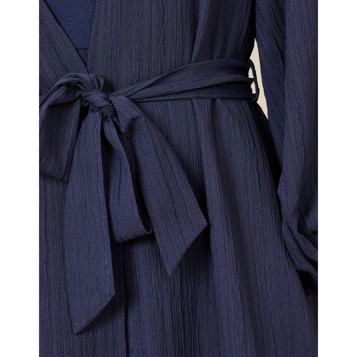 Styli Textured Maxi Kimono with Tie Up Belt-women-clothing-shirtsandblouses-shirts-image-5