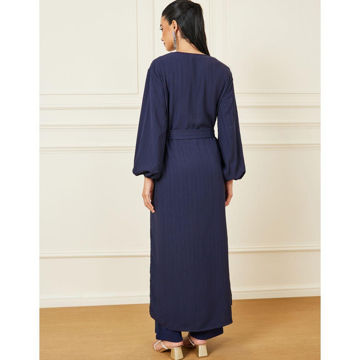 Styli Textured Maxi Kimono with Tie Up Belt-women-clothing-shirtsandblouses-shirts-image-6