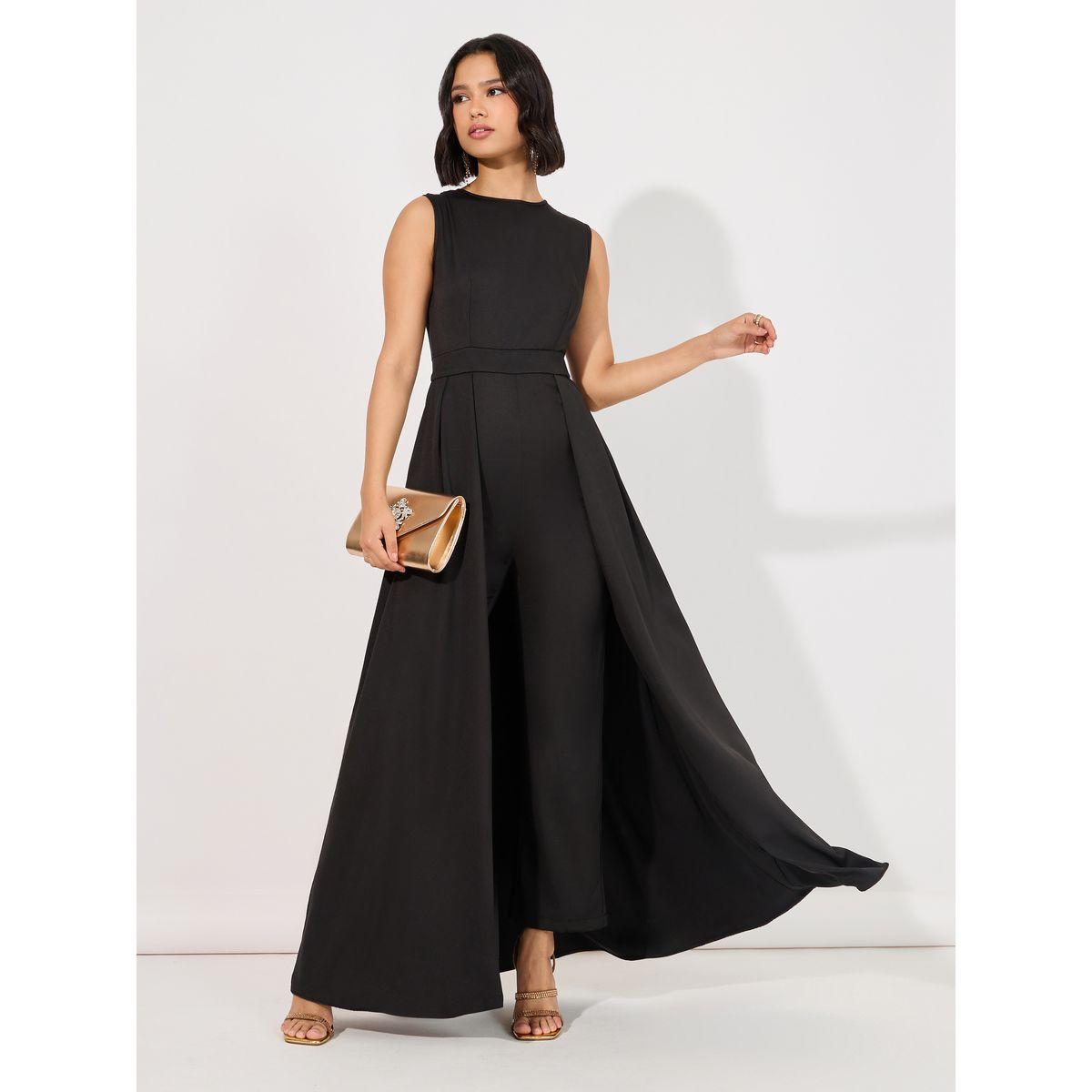 Styli Straight Leg Tailored Jumpsuit with Layered Skirt-women-clothing-jumpsuits-image-1