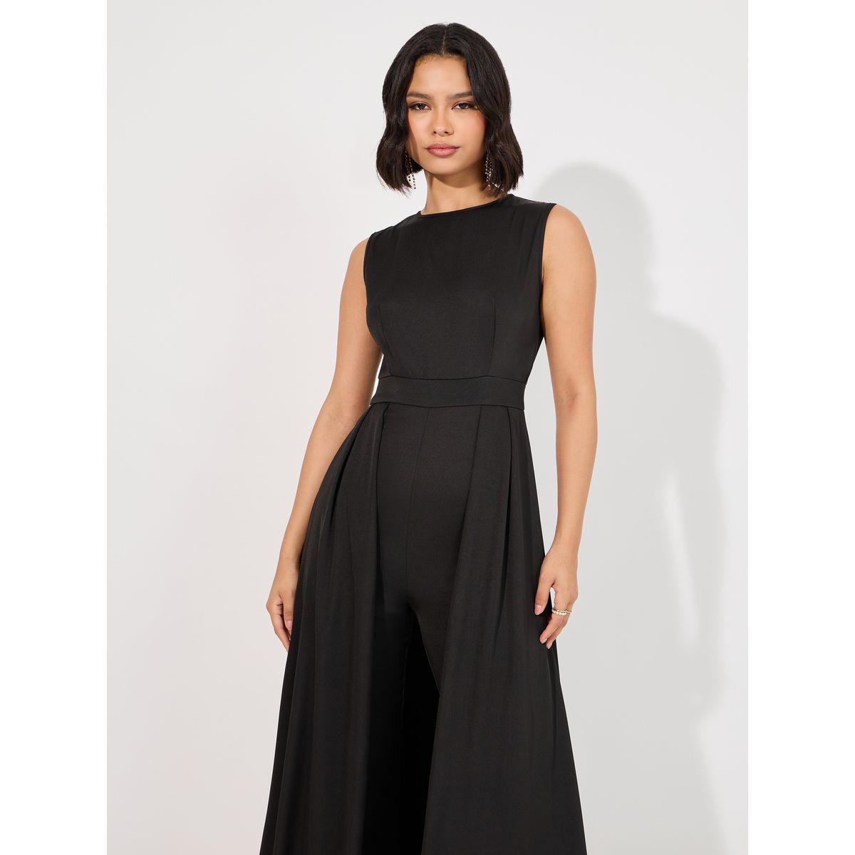 Styli Straight Leg Tailored Jumpsuit with Layered Skirt-women-clothing-jumpsuits-image-3