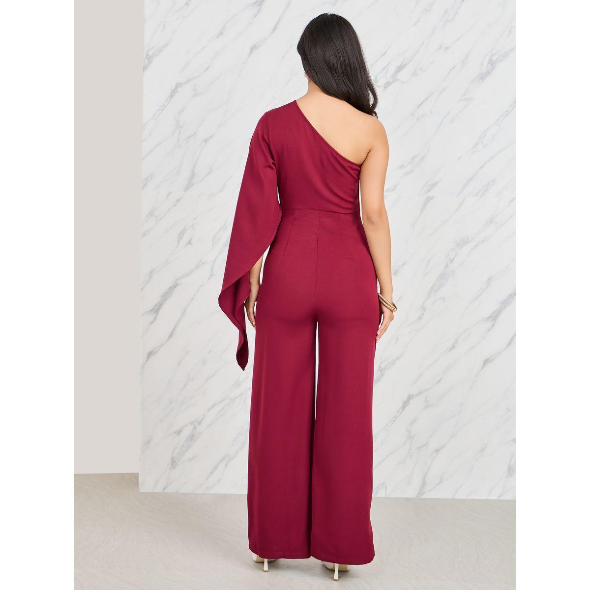 جمبسوت بارجل واسعة وكتف واحد-women-clothing-jumpsuits-image-4