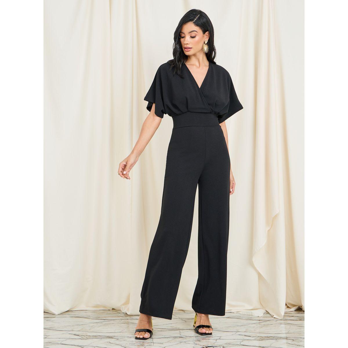 Styli Textured Knit Front Wrap Wide Leg Jumpsuit-women-clothing-jumpsuits-image-1