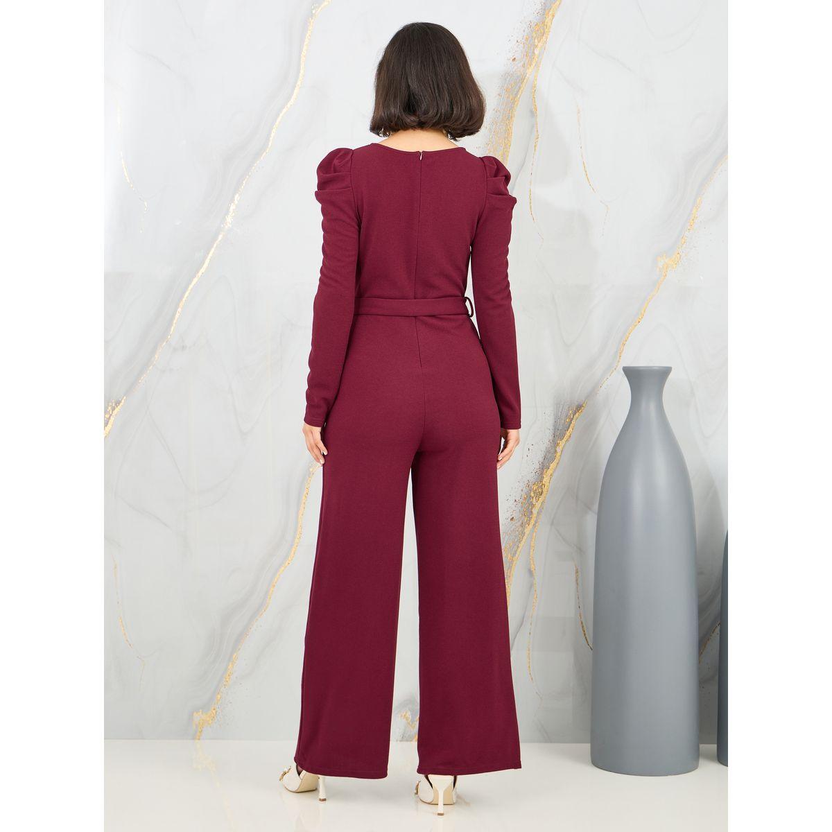 جمبسوت بارجل واسعة واكمام منفوخة-women-clothing-jumpsuits-image-4