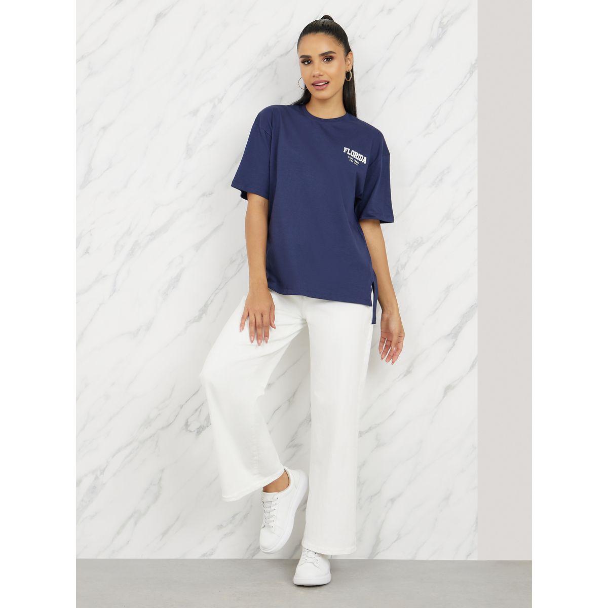 Styli Elevate Oversized Back Florida Printed Longline T-shirt-women-clothing-tshirts-image-3