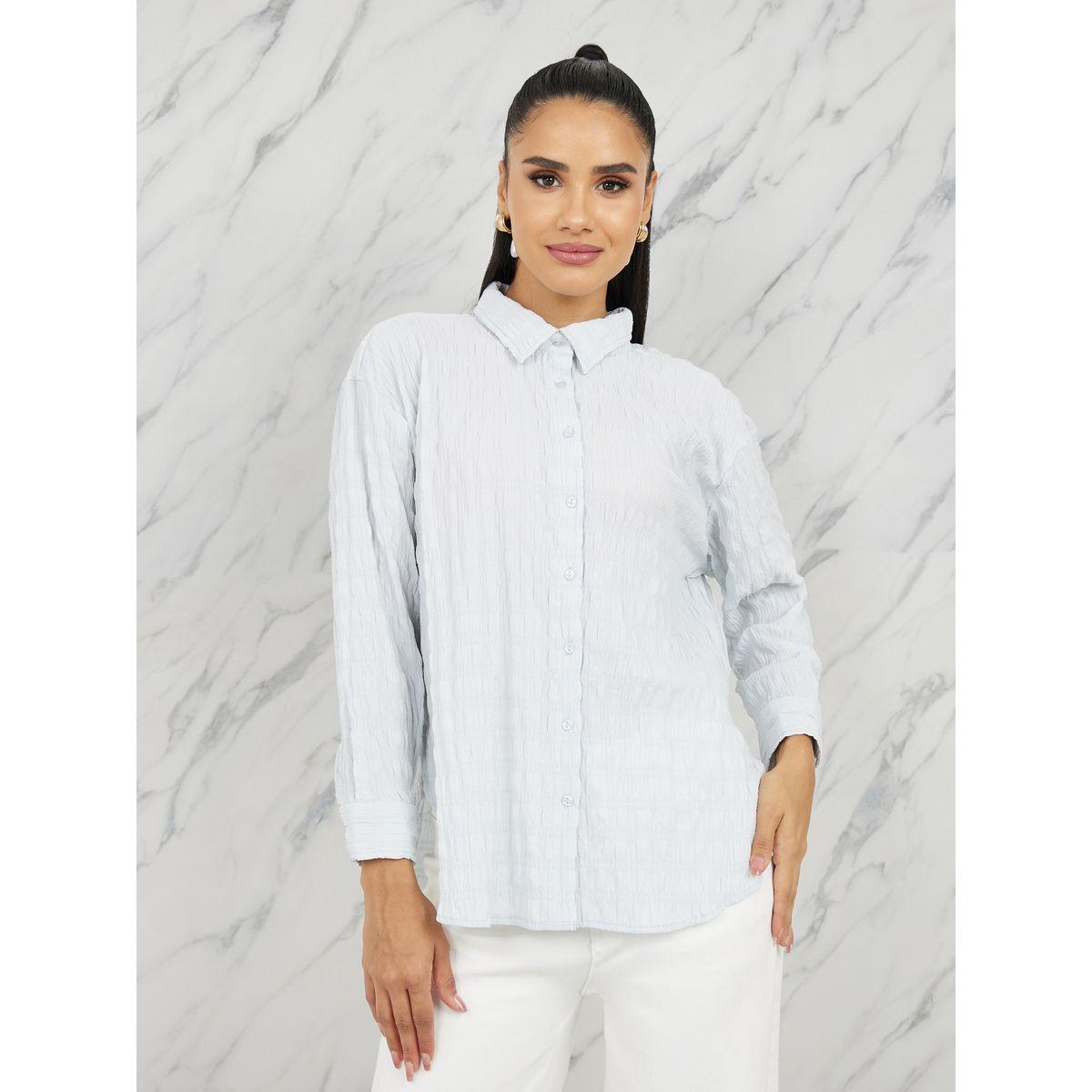 بلوزة واسعة بحافة منحنية-women-clothing-shirtsandblouses-shirts-image-1