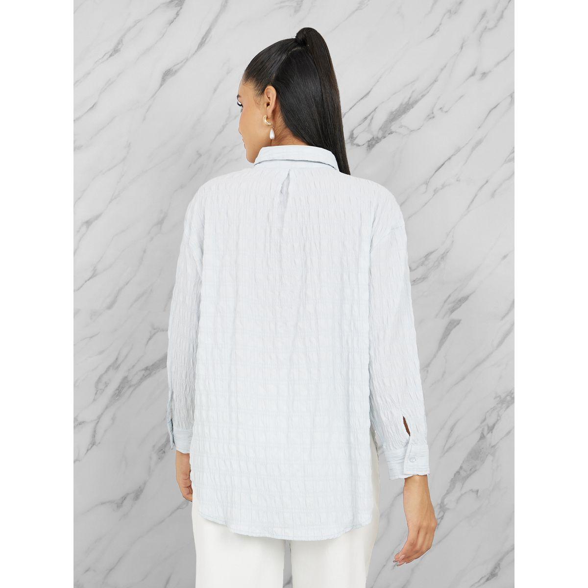 بلوزة واسعة بحافة منحنية-women-clothing-shirtsandblouses-shirts-image-4