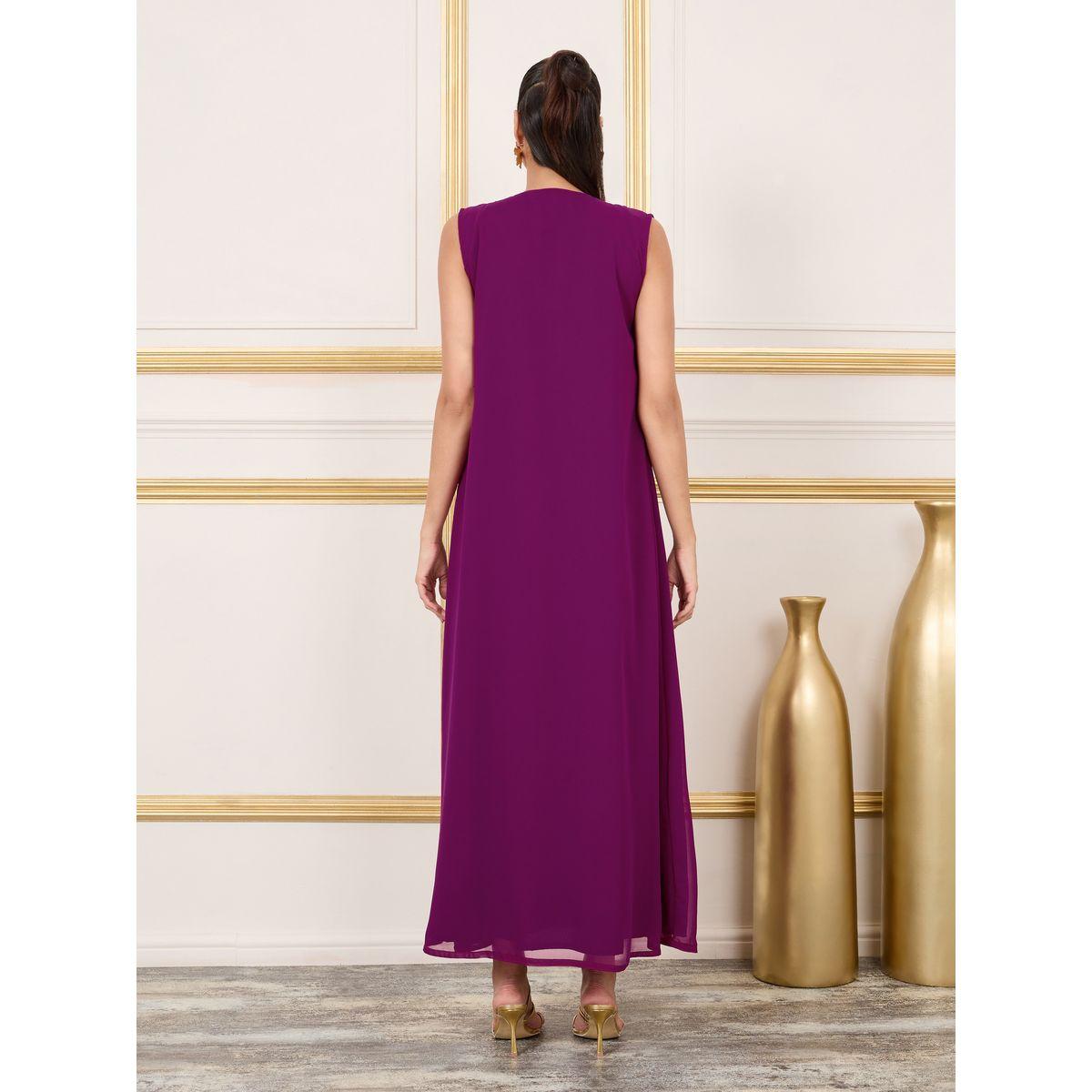 Styli Diamond Texture Dobby Abaya and Satin Inner Dress Set-women-arabicclothing-abayas-image-6