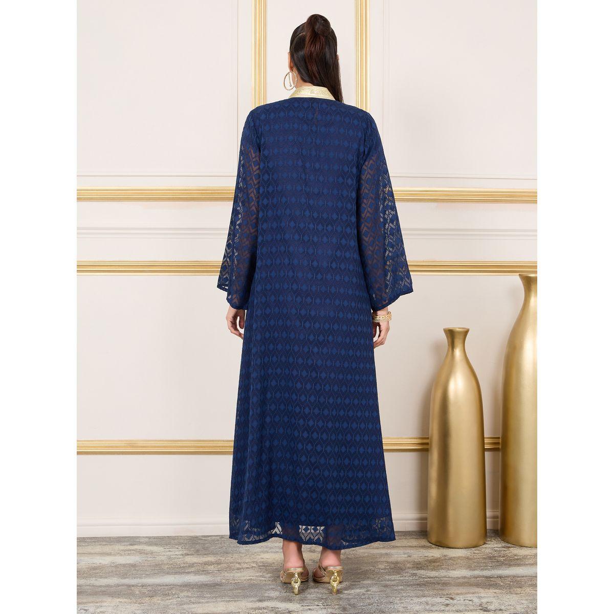 مجموعة من عباية بتداخلات دانتيل مع فستان داخلي-women-arabicclothing-abayas-image-4