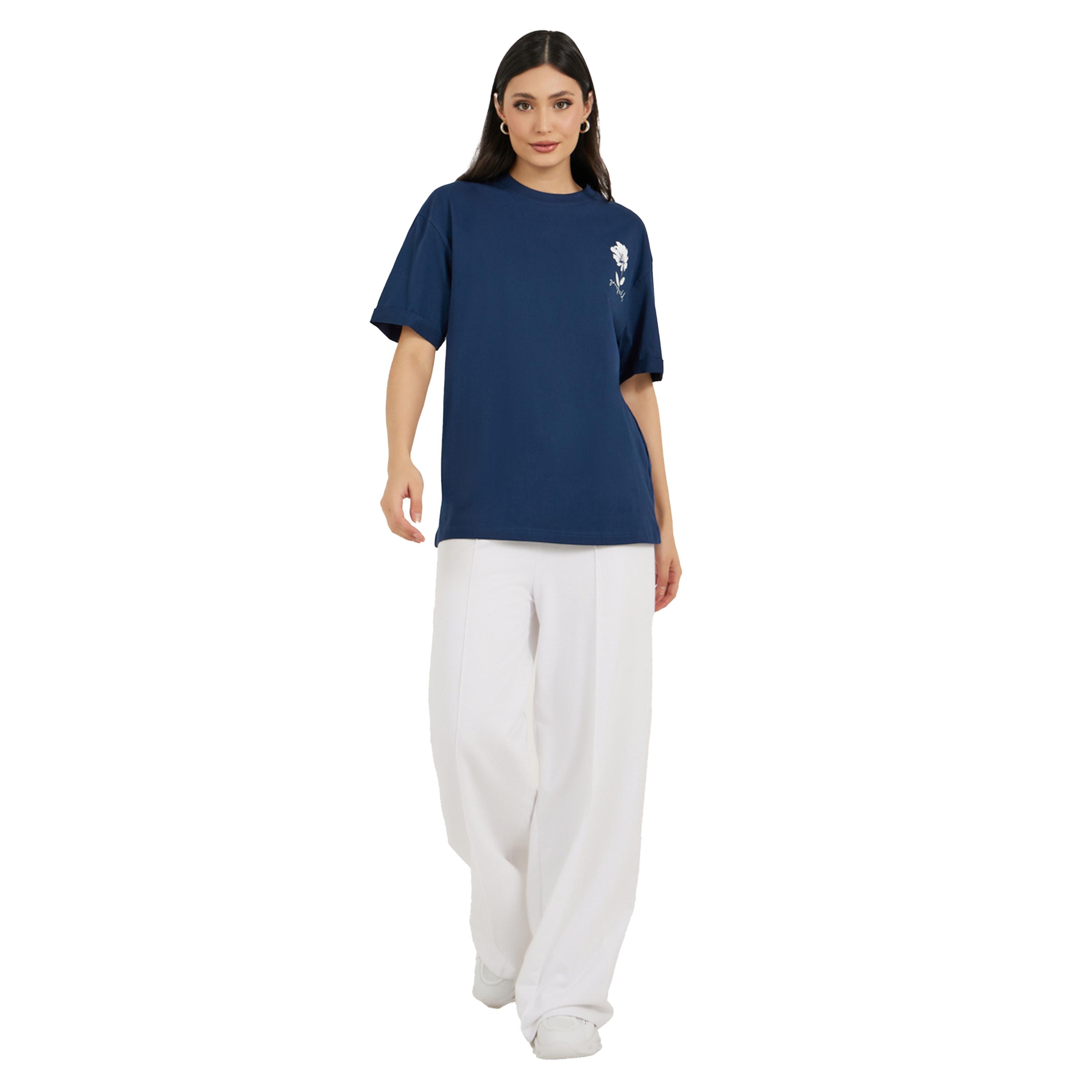 Styli Graphic Print Rolled Up Short Sleeve T-Shirt-women-clothing-tshirts-image-2