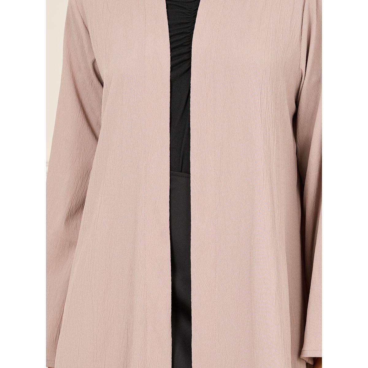 Styli Crepe Textured Open Front Abaya-women-arabicclothing-abayas-image-3