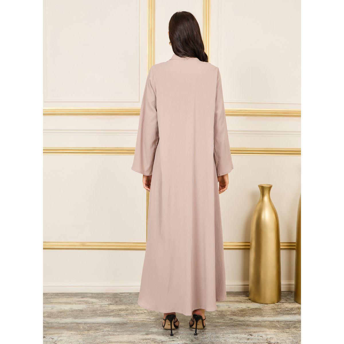 Styli Crepe Textured Open Front Abaya-women-arabicclothing-abayas-image-4