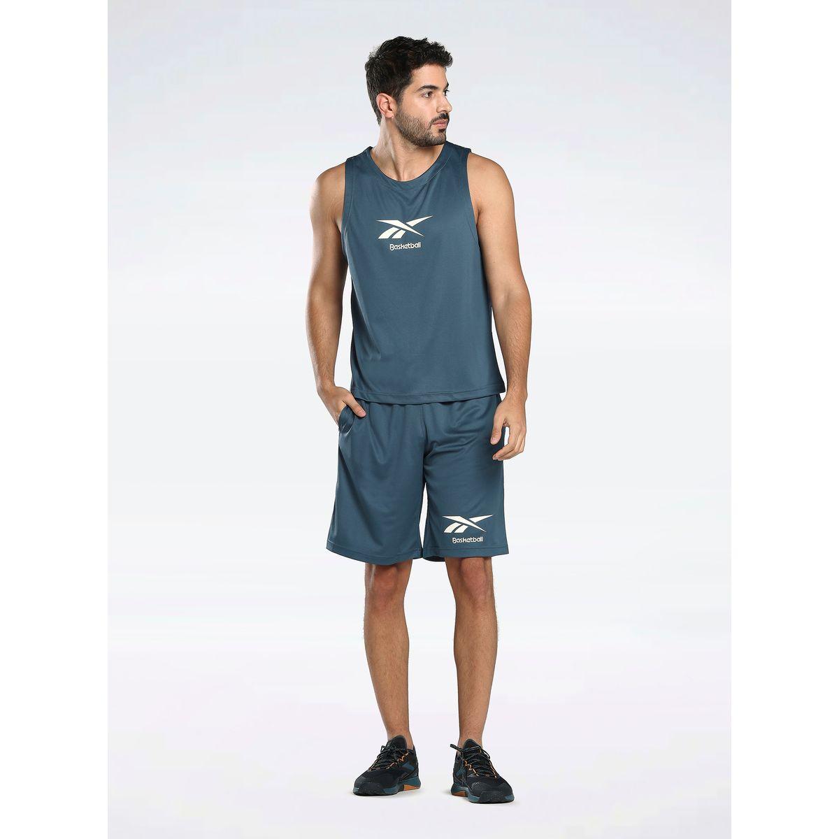 Reebok Logo Print Basketball Mesh Shorts-men-clothing-bottoms-shorts-image-5