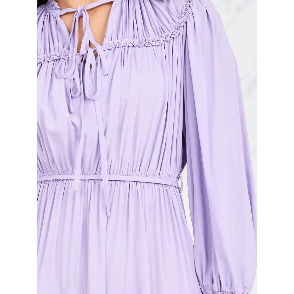 فستان طويل بكسرات وتفاصيل كشكش-women-clothing-dresses-image-3