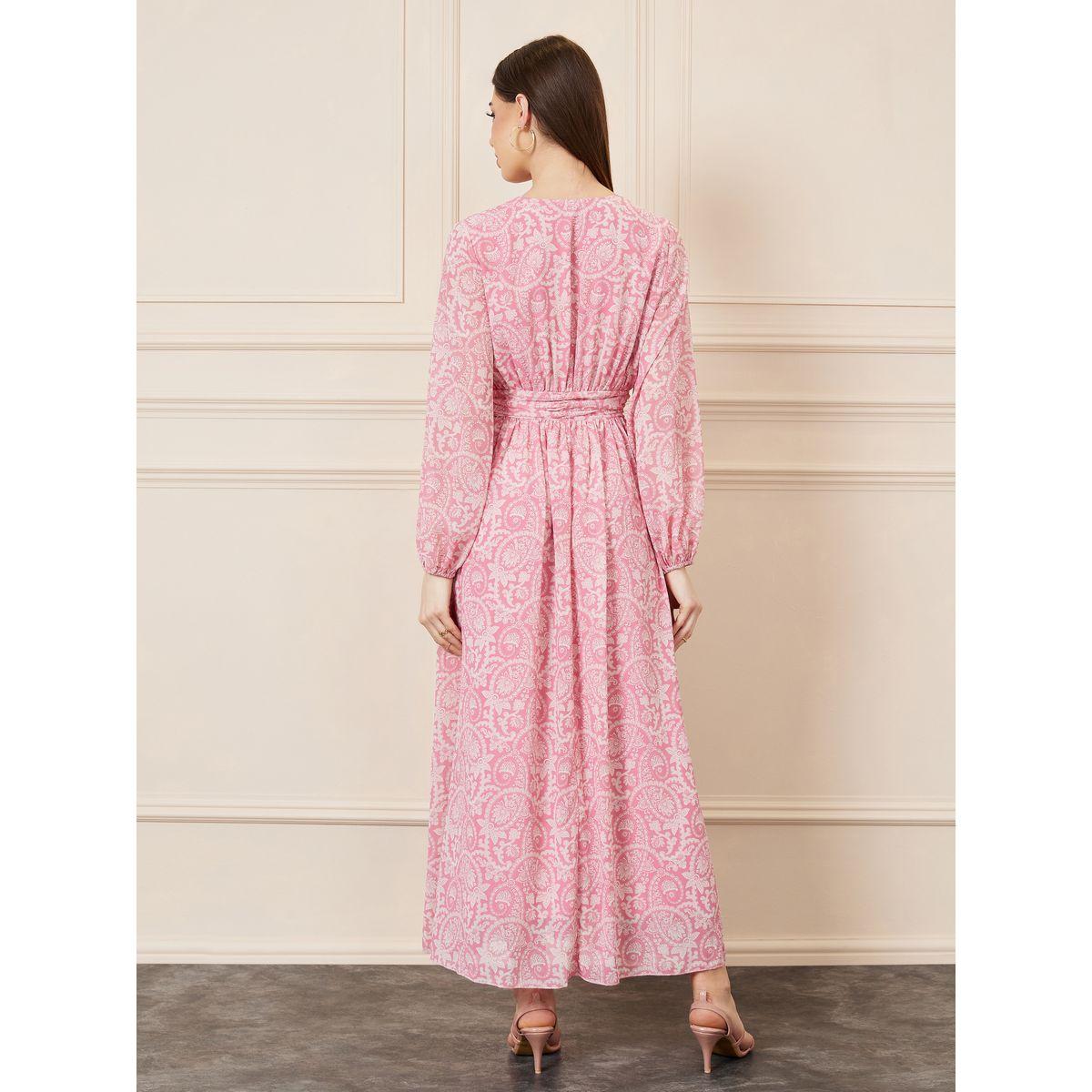 Styli Paisley Print Tie Up Neck A-Line Maxi Dress-women-clothing-dresses-image-4