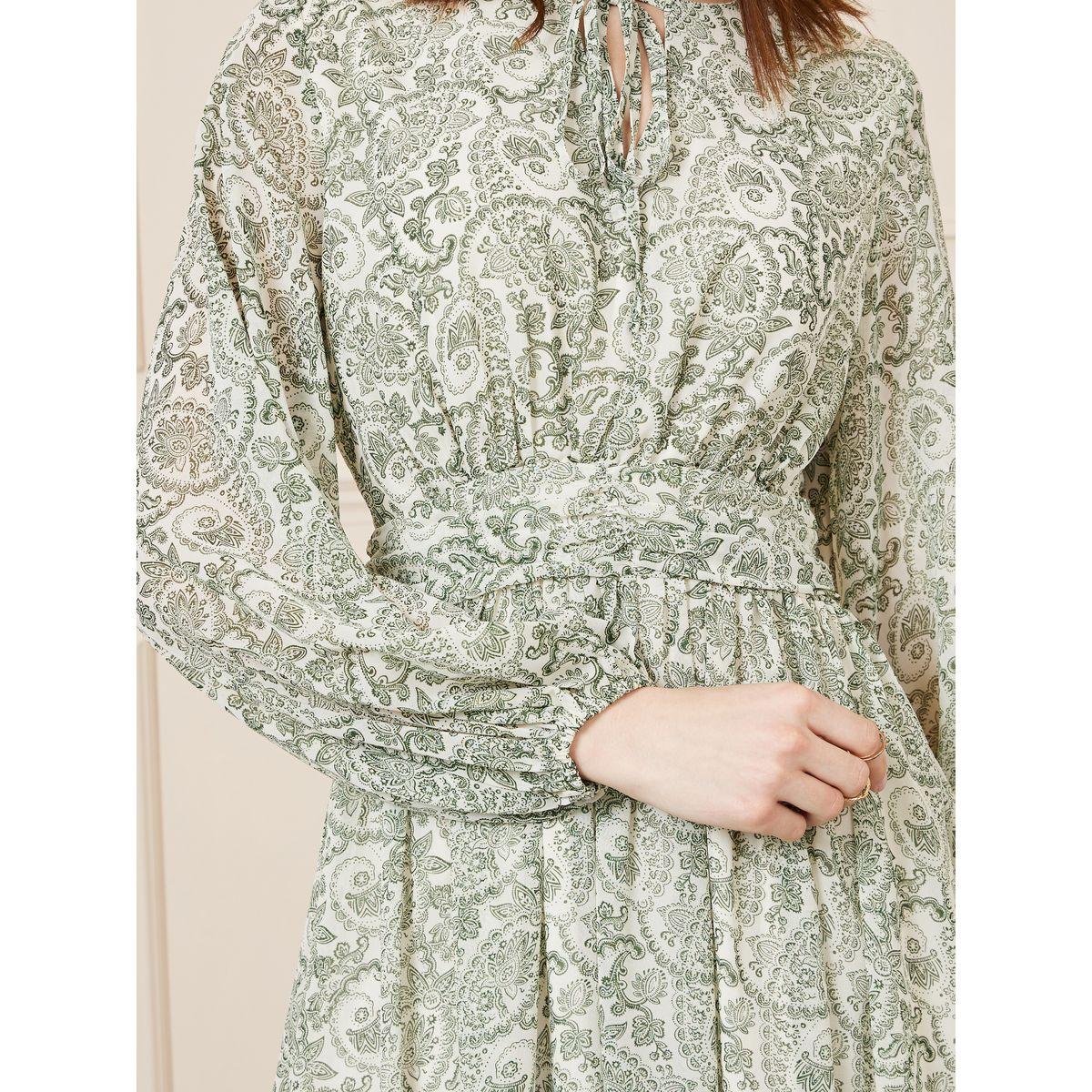 Styli Paisley Print Tie Up Neck A-Line Maxi Dress-women-clothing-dresses-image-3