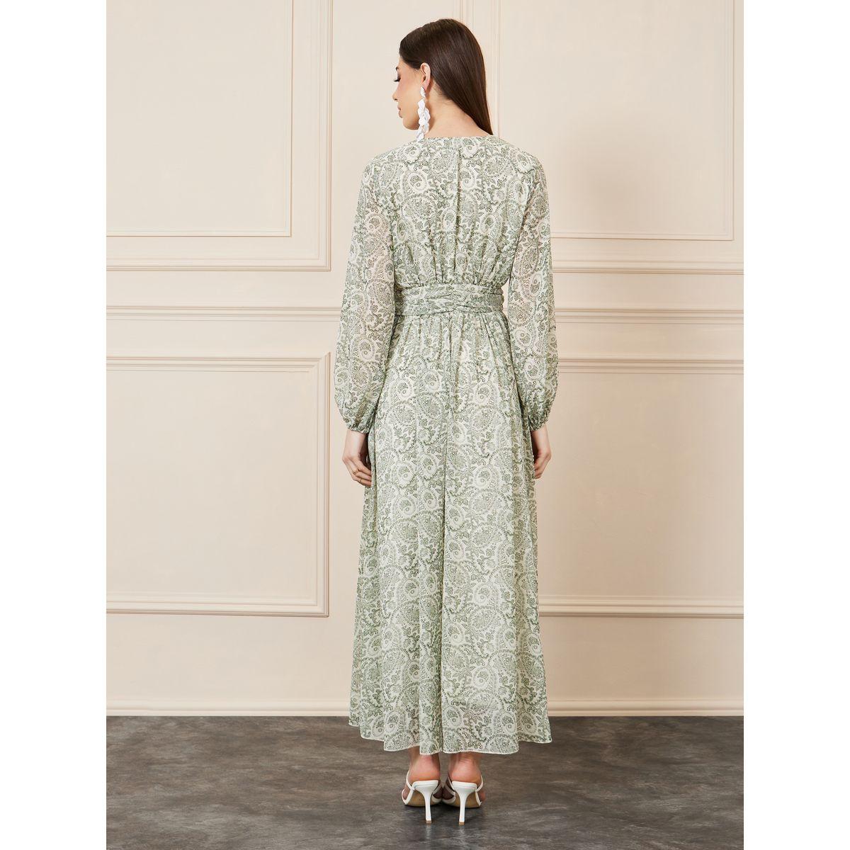 Styli Paisley Print Tie Up Neck A-Line Maxi Dress-women-clothing-dresses-image-4