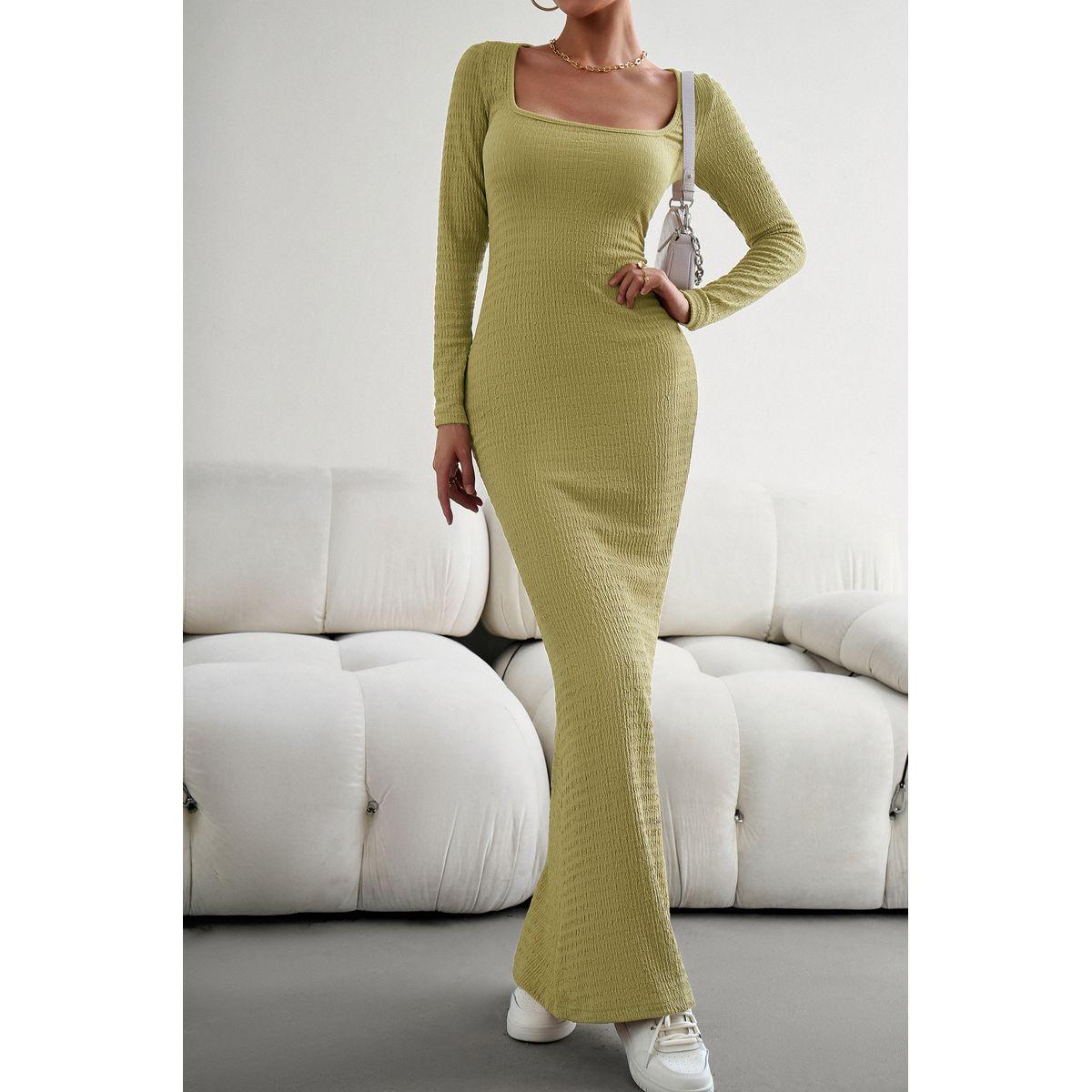 DY X Styli Square Neck Textured Knit Bocon Maxi Dress-women-clothing-dresses-image-6