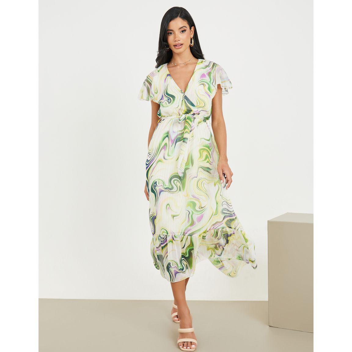 فستان ميدي مطبع بطبعة ماربل-women-clothing-dresses-image-1