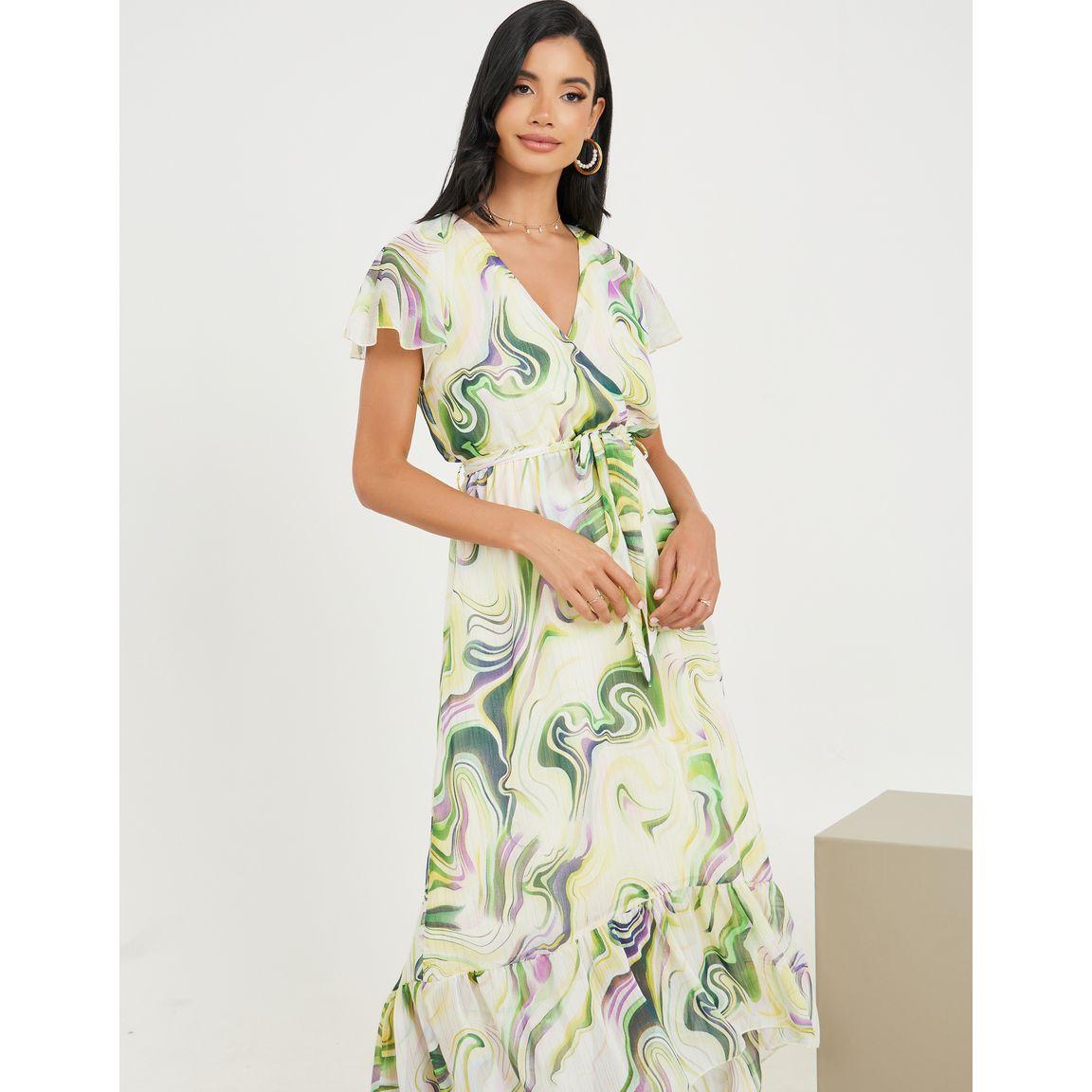 فستان ميدي مطبع بطبعة ماربل-women-clothing-dresses-image-2