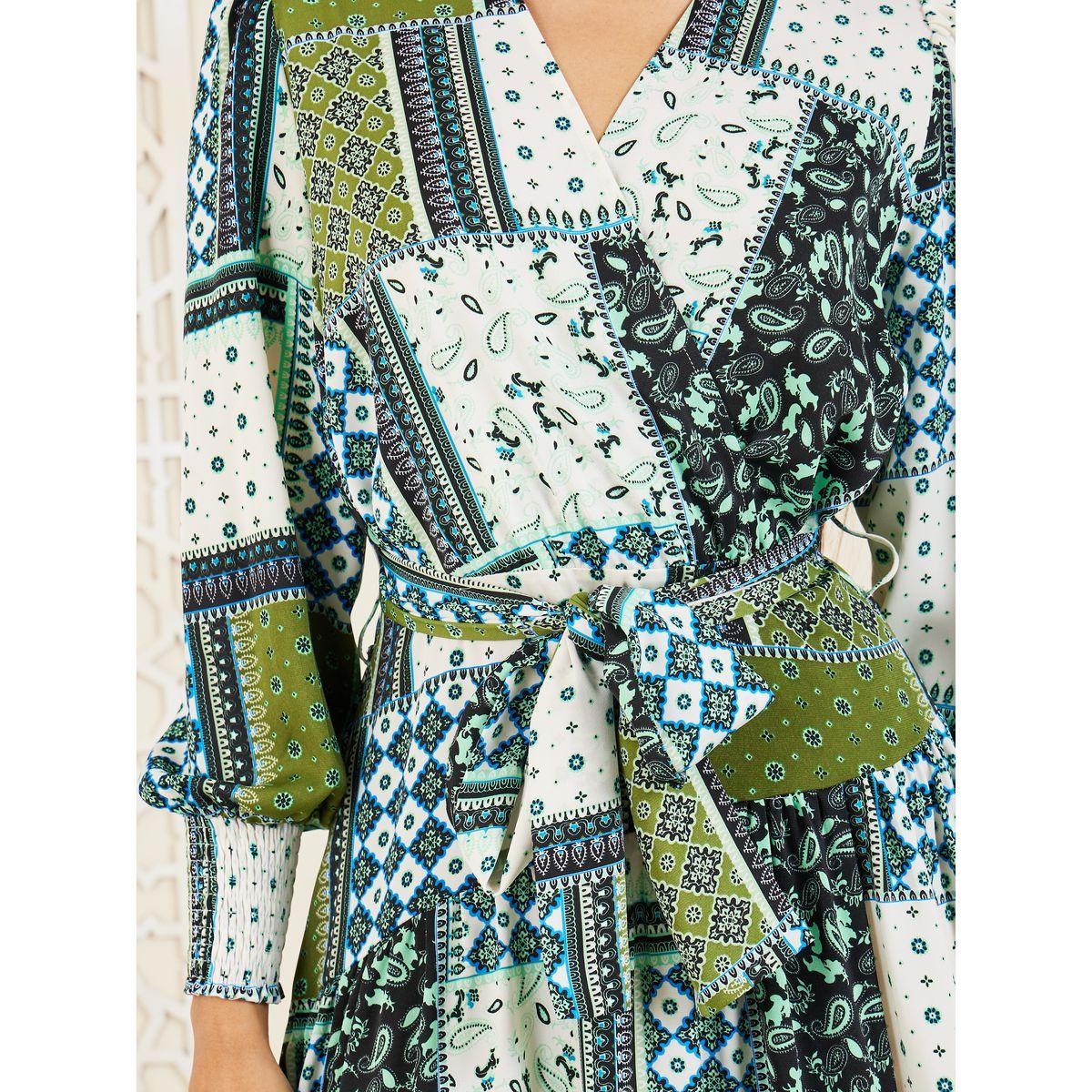 Styli Patchwork Print A-Line Wrap Maxi Dress-women-clothing-dresses-image-3