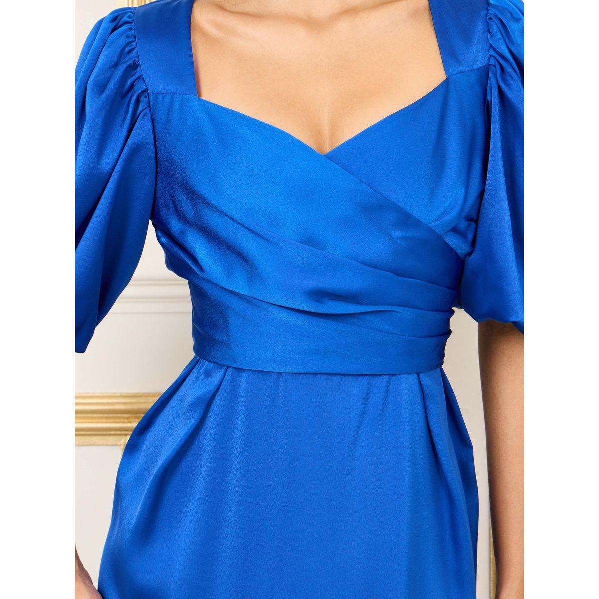 فستان ساتان ميدي مزين بكسرات-women-clothing-dresses-image-3