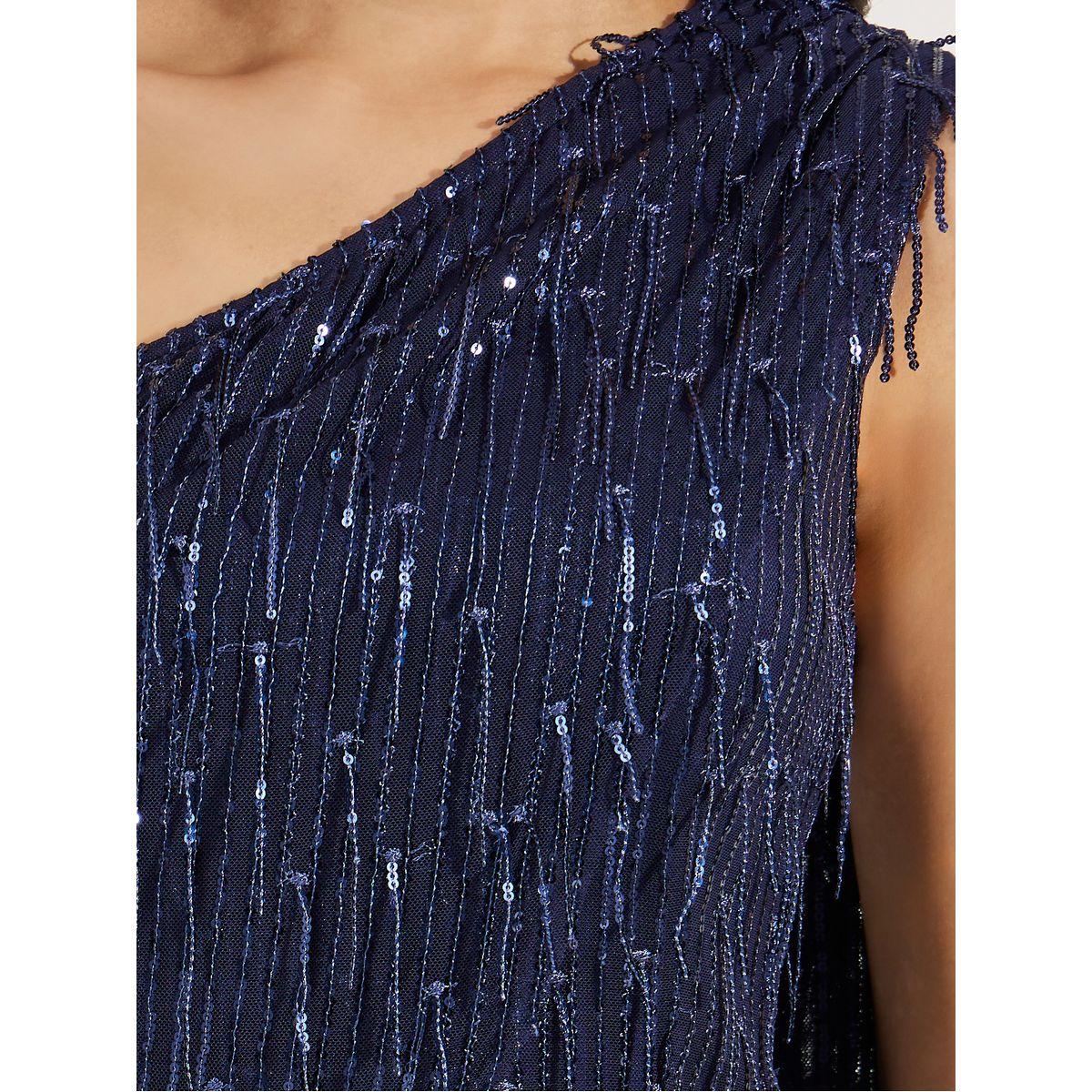 Styli Sequined One Shoulder Neck Draped Maxi Dress-women-clothing-dresses-image-3