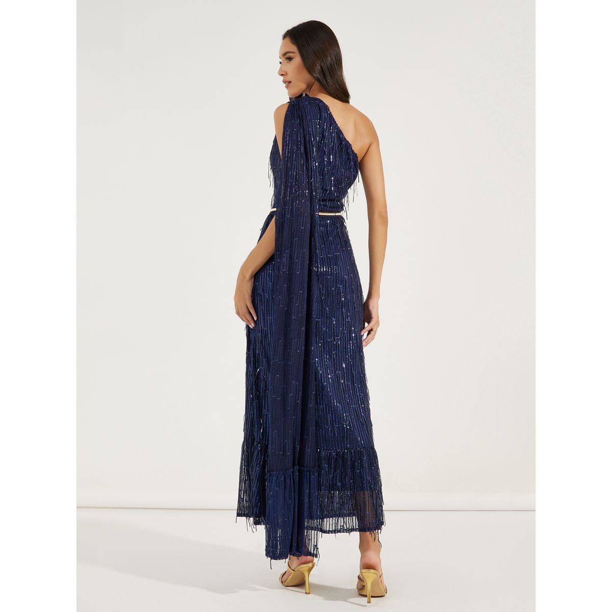 Styli Sequined One Shoulder Neck Draped Maxi Dress-women-clothing-dresses-image-4