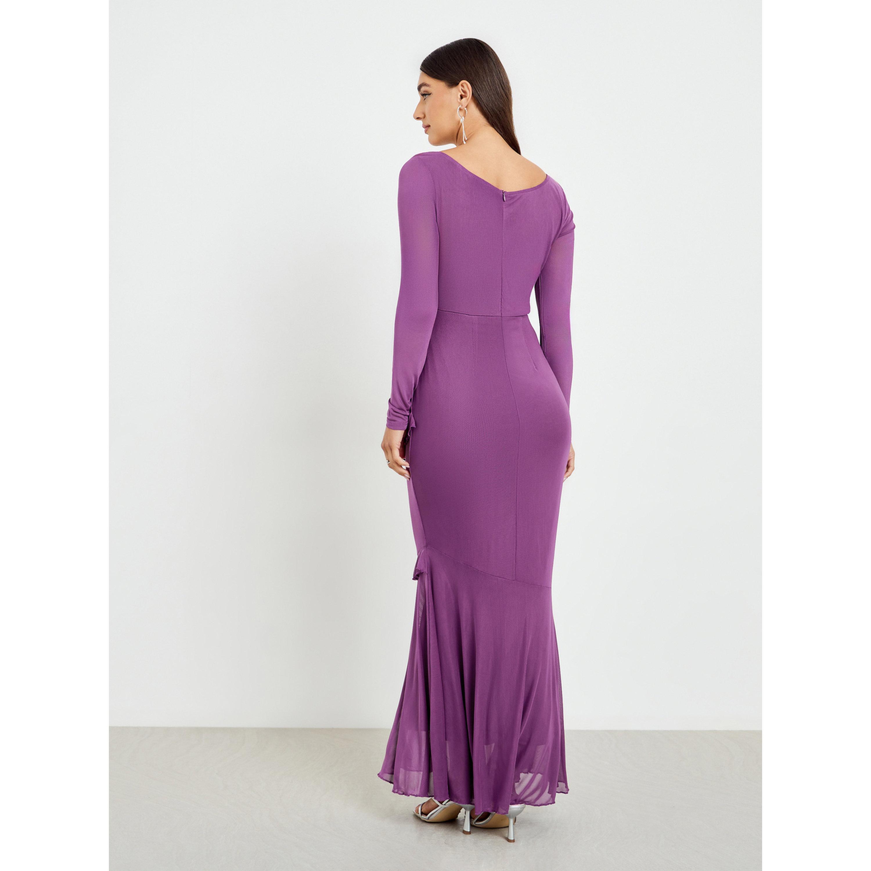 فستان طويل بتفاصيل كشكش-women-clothing-dresses-image-4