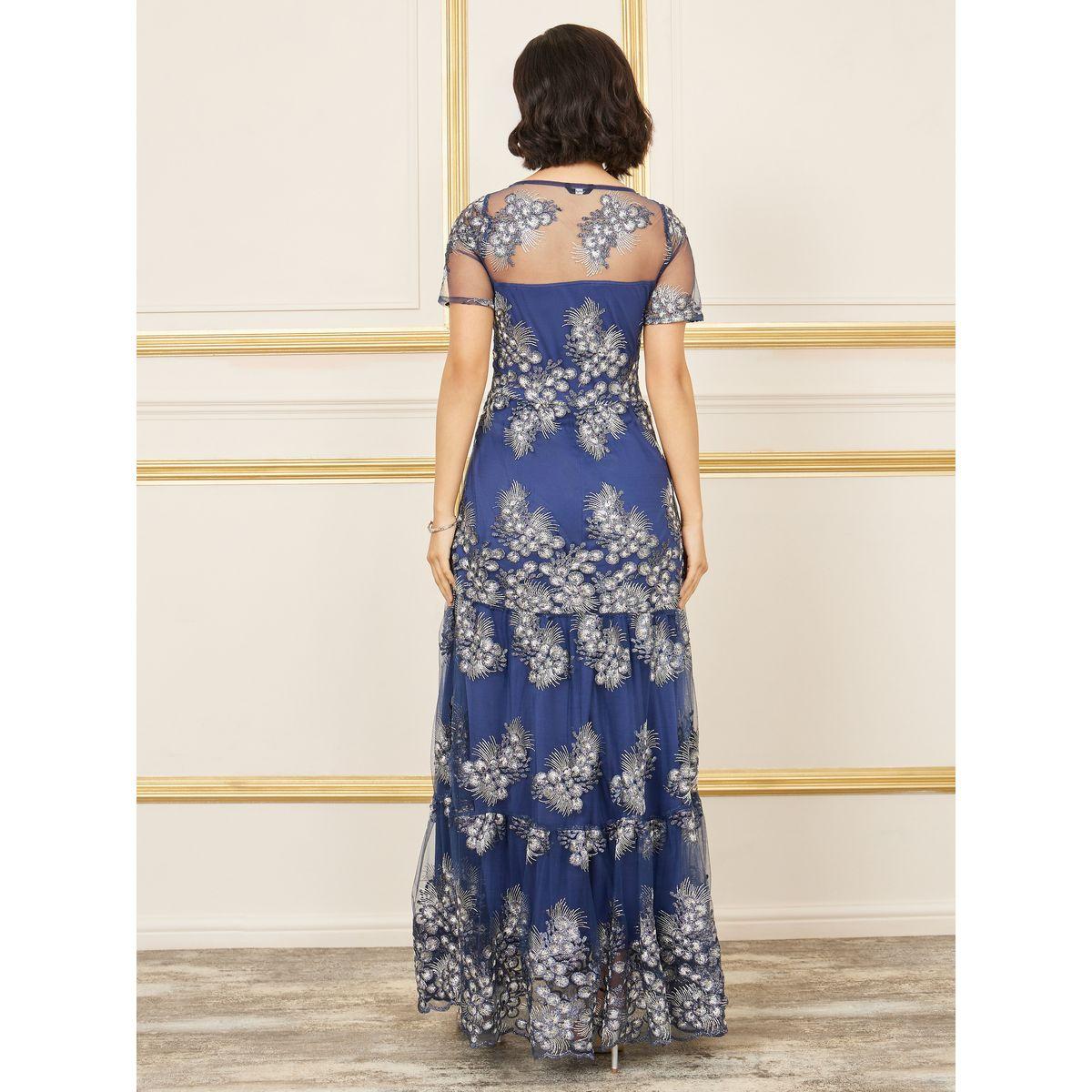 Styli Embroidered Mesh Insert A-Line Maxi Dress-women-clothing-dresses-image-4