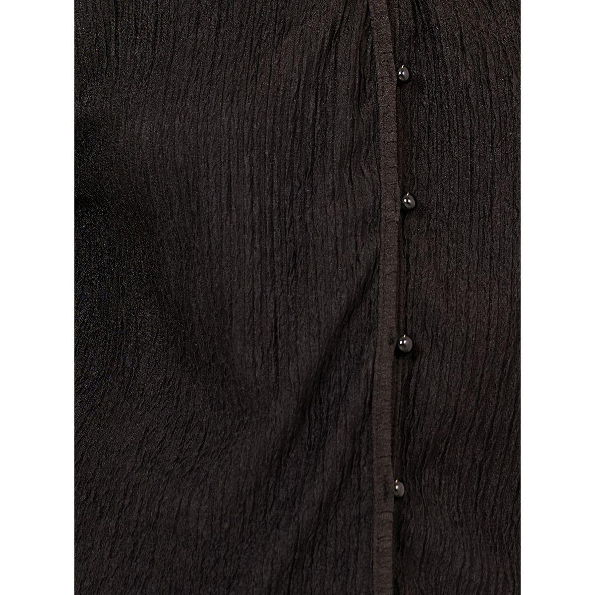 Styli Crepe Textured Button Up Top and Side Slit Detail Maxi Skirt Co-Ords-women-clothing-coordsets-image-3