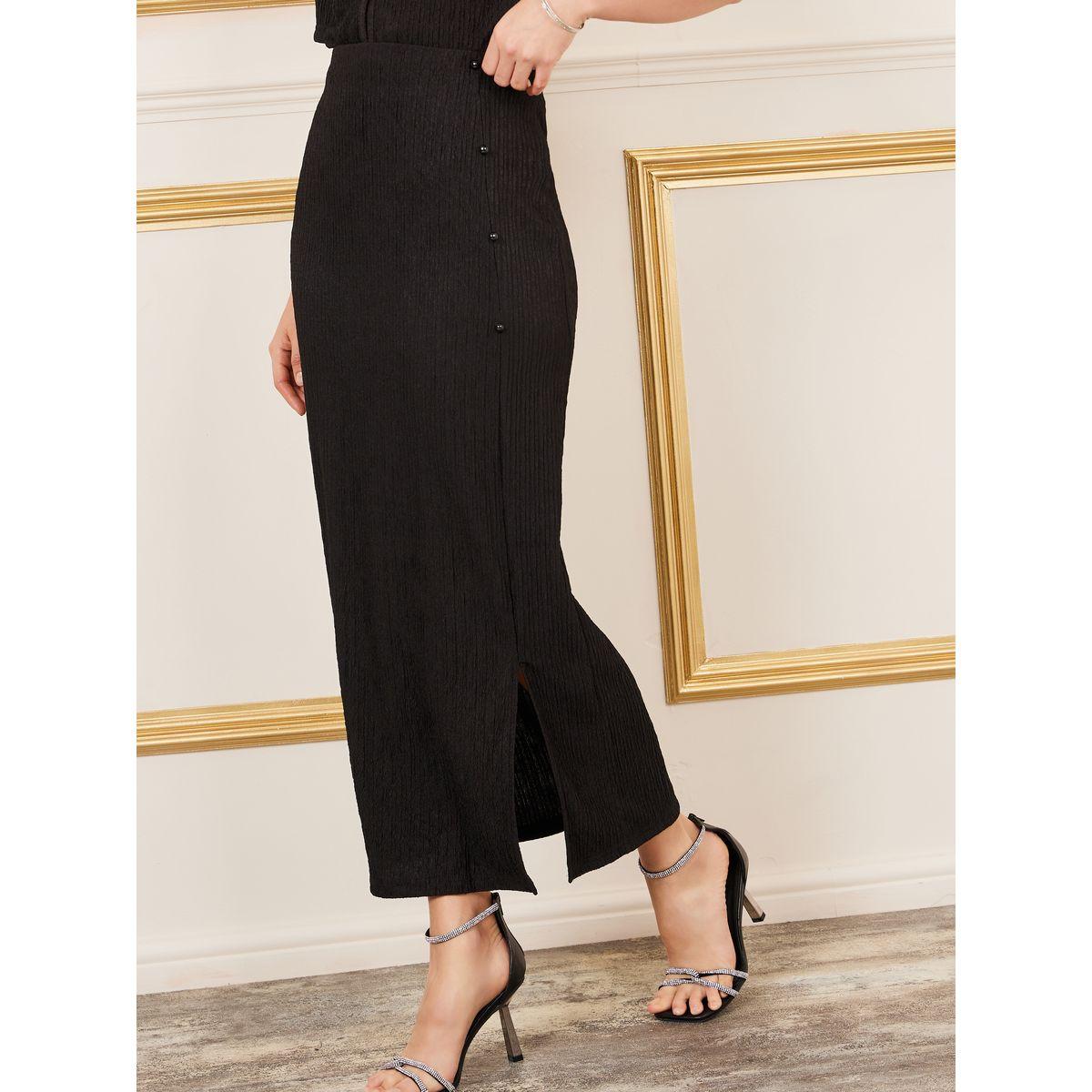 طقم منسق من تنورة طويلة مع بلوزة بازرار غلق-women-clothing-coordsets-image-5