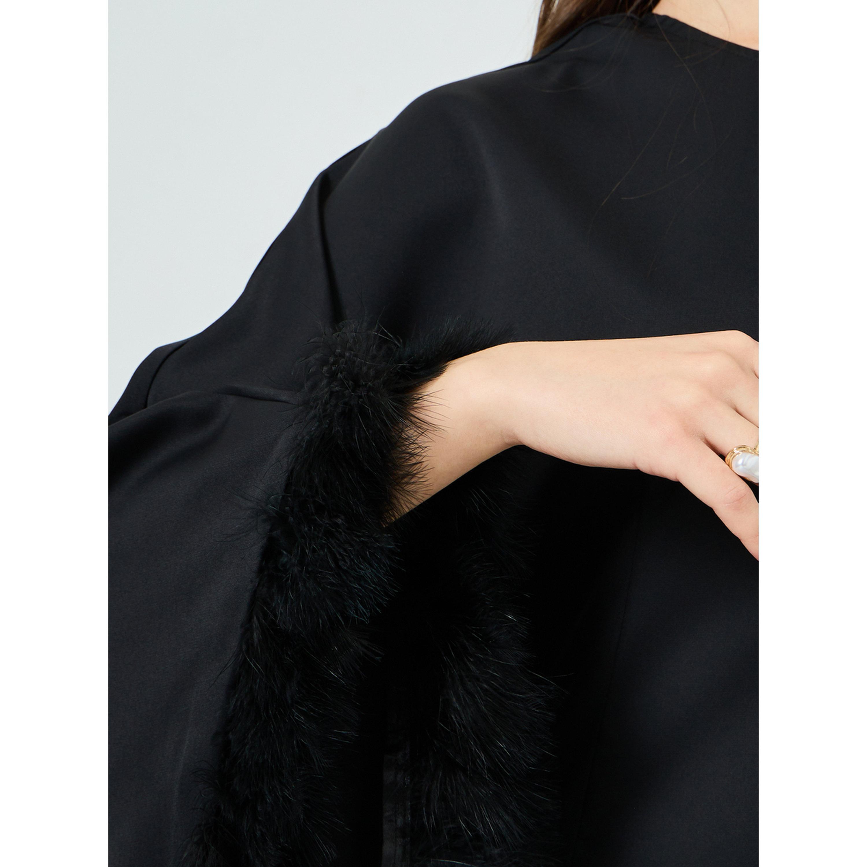 فستان طويل بنمط قفطان وكتف واحد-women-clothing-dresses-image-5