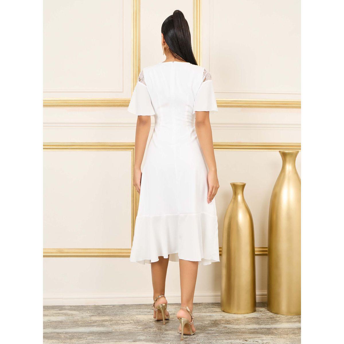 فستان ميدي بتفاصيل شبكية وكشكش-women-clothing-dresses-image-4