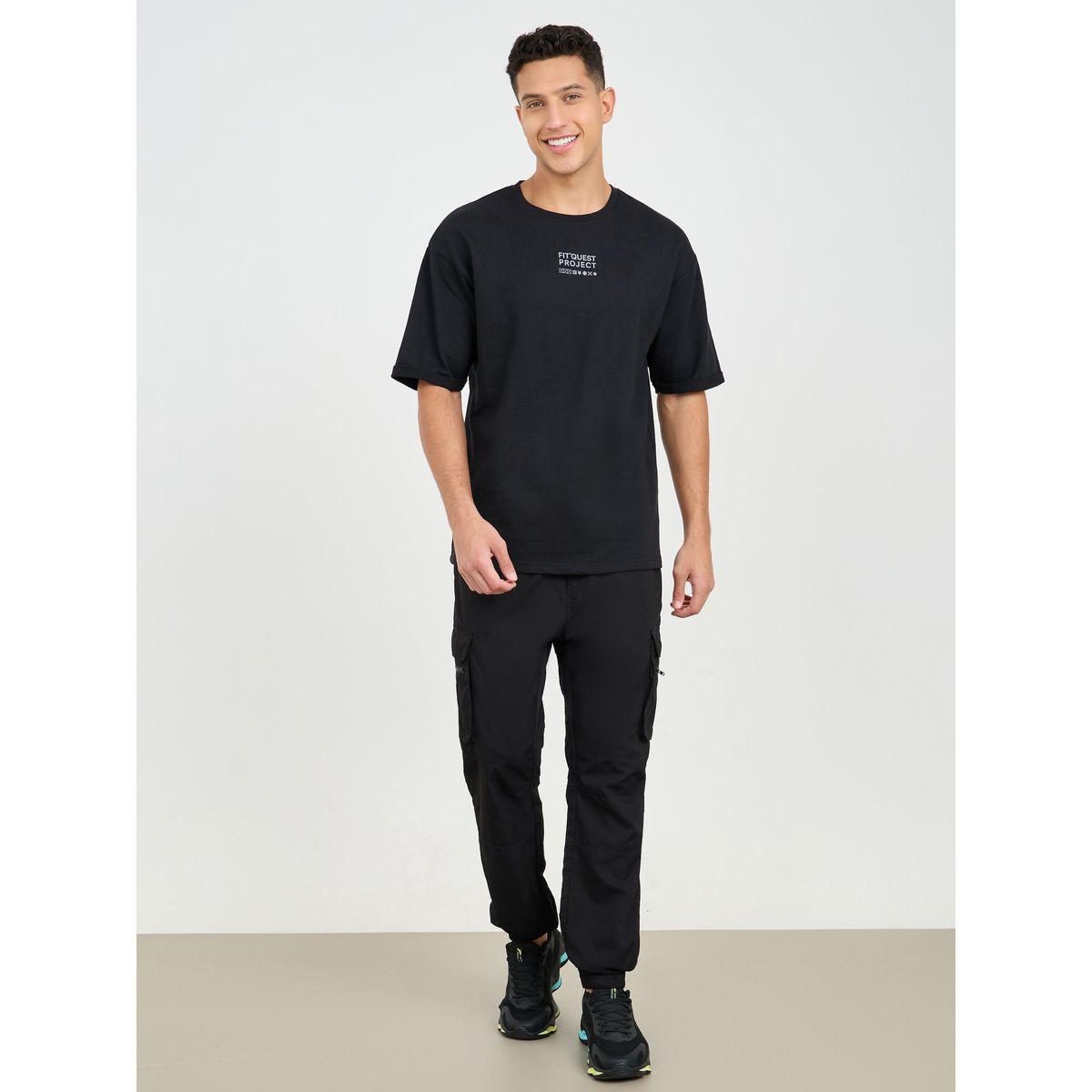 Styli Active Oversized Slogan Print Athleisure Terry T-Shirt-men-clothing-sportswearandactivewear-tshirtsandpolos-image-3