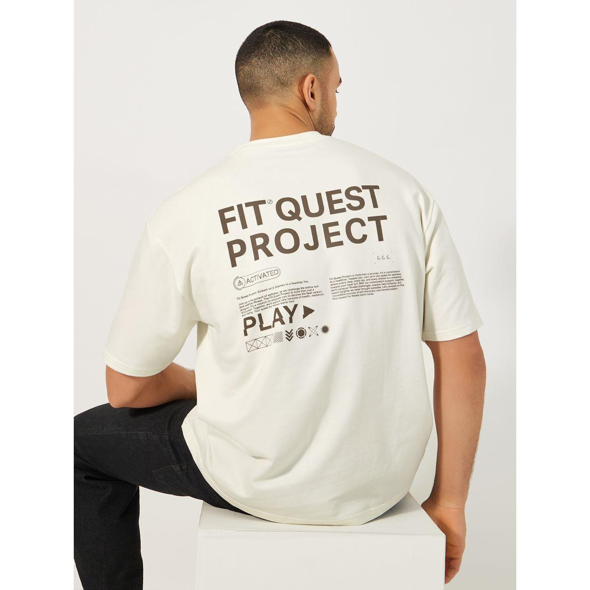 Styli Active Oversized Slogan Print Terry T-Shirt-men-clothing-sportswearandactivewear-tshirtsandpolos-image-1