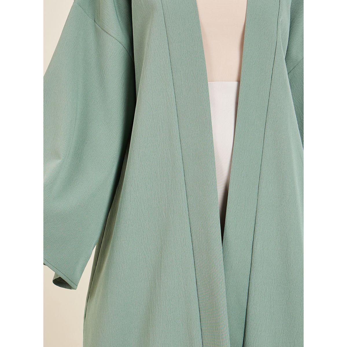 Styli Textured Oversized Midi Length Kimono-women-clothing-shirtsandblouses-shirts-image-3