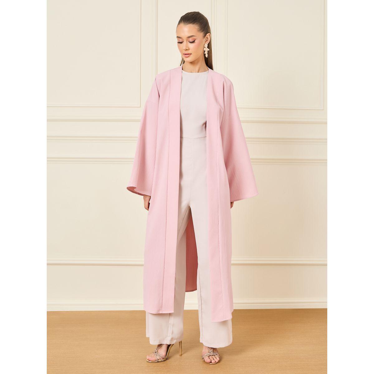 Styli Oversized Textured Midi Length Kimono-women-clothing-shirtsandblouses-shirts-image-2