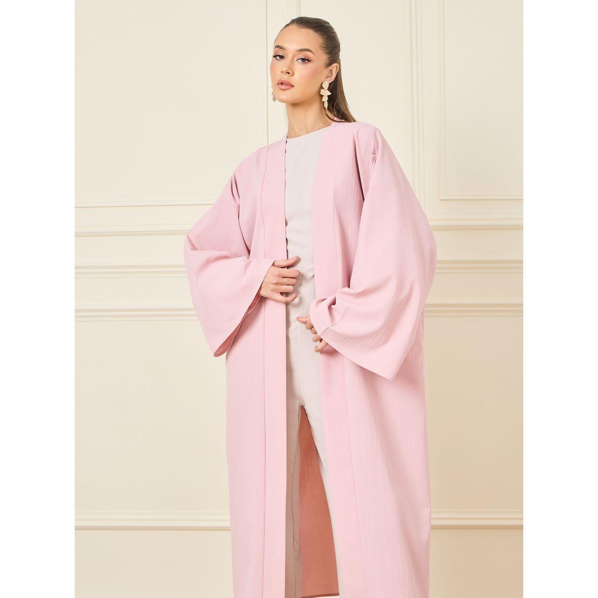 Styli Oversized Textured Midi Length Kimono-women-clothing-shirtsandblouses-shirts-image-3