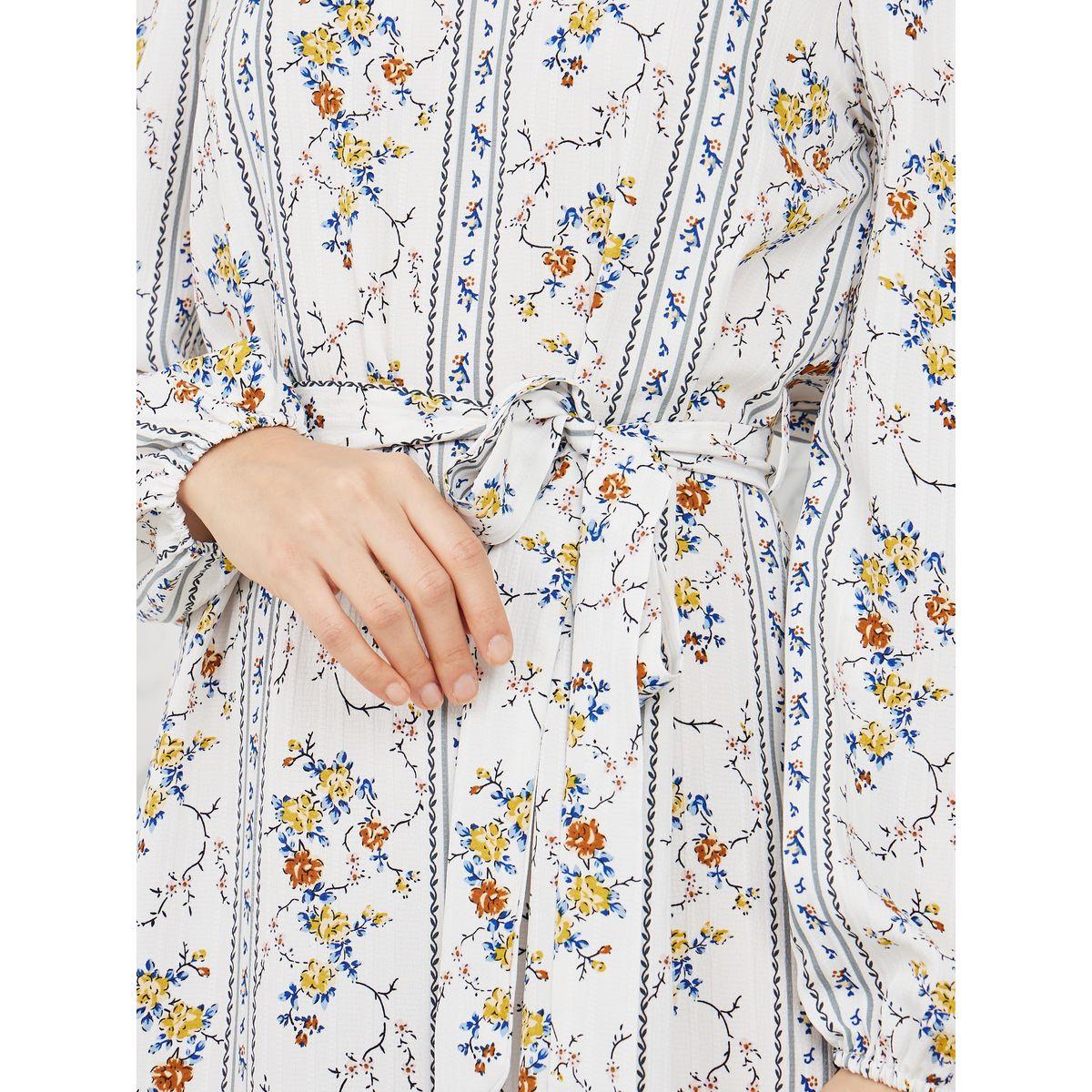 Styli Floral Print Self Tie Up A-Line Maxi Dress-women-clothing-dresses-image-3
