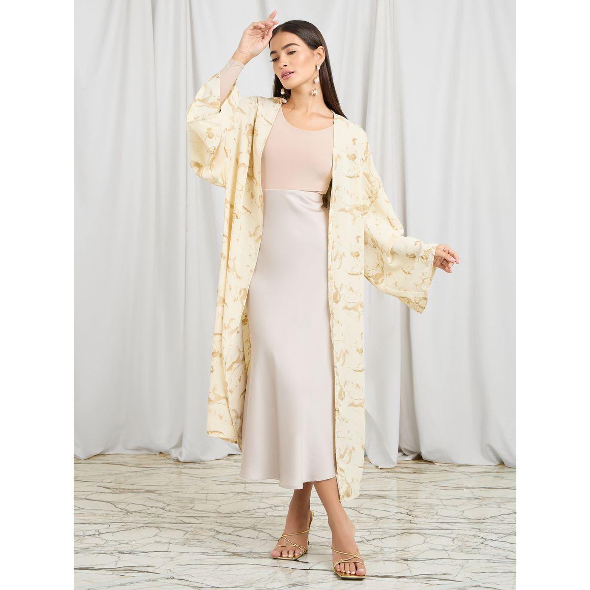 Styli Marble Print Midi Length Kimono-women-clothing-shirtsandblouses-shirts-image-1