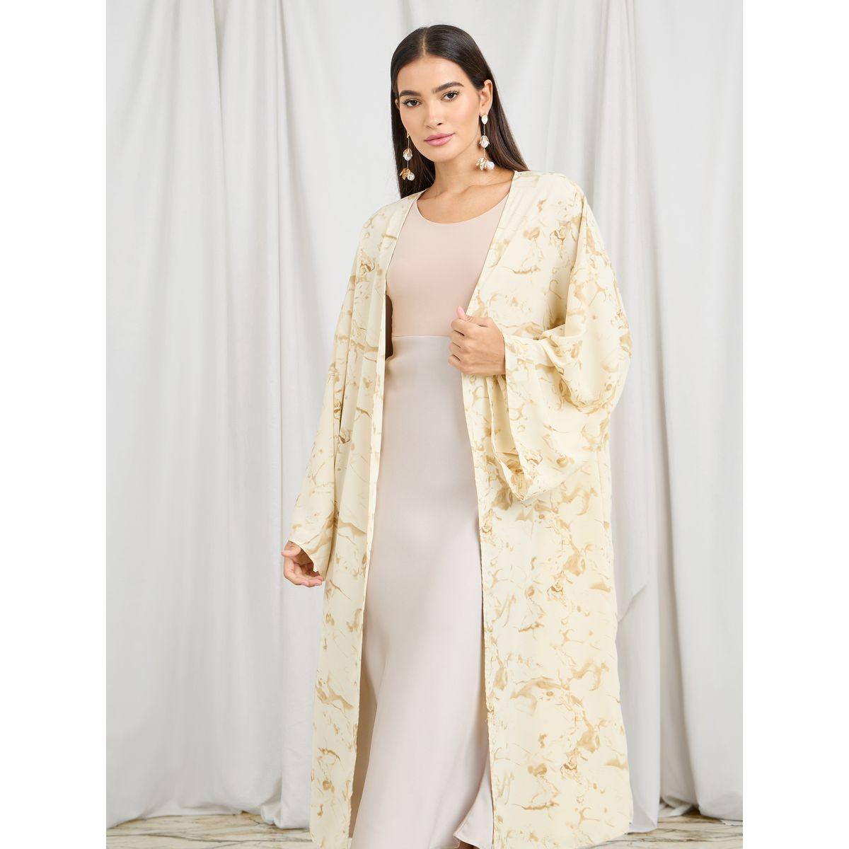 Styli Marble Print Midi Length Kimono-women-clothing-shirtsandblouses-shirts-image-2