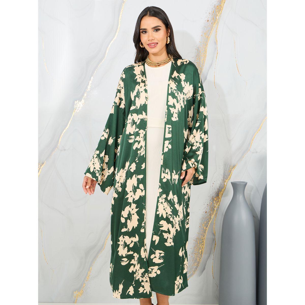 Styli Oversized Floral Print Midi Kimono-women-clothing-shirtsandblouses-shirts-image-1