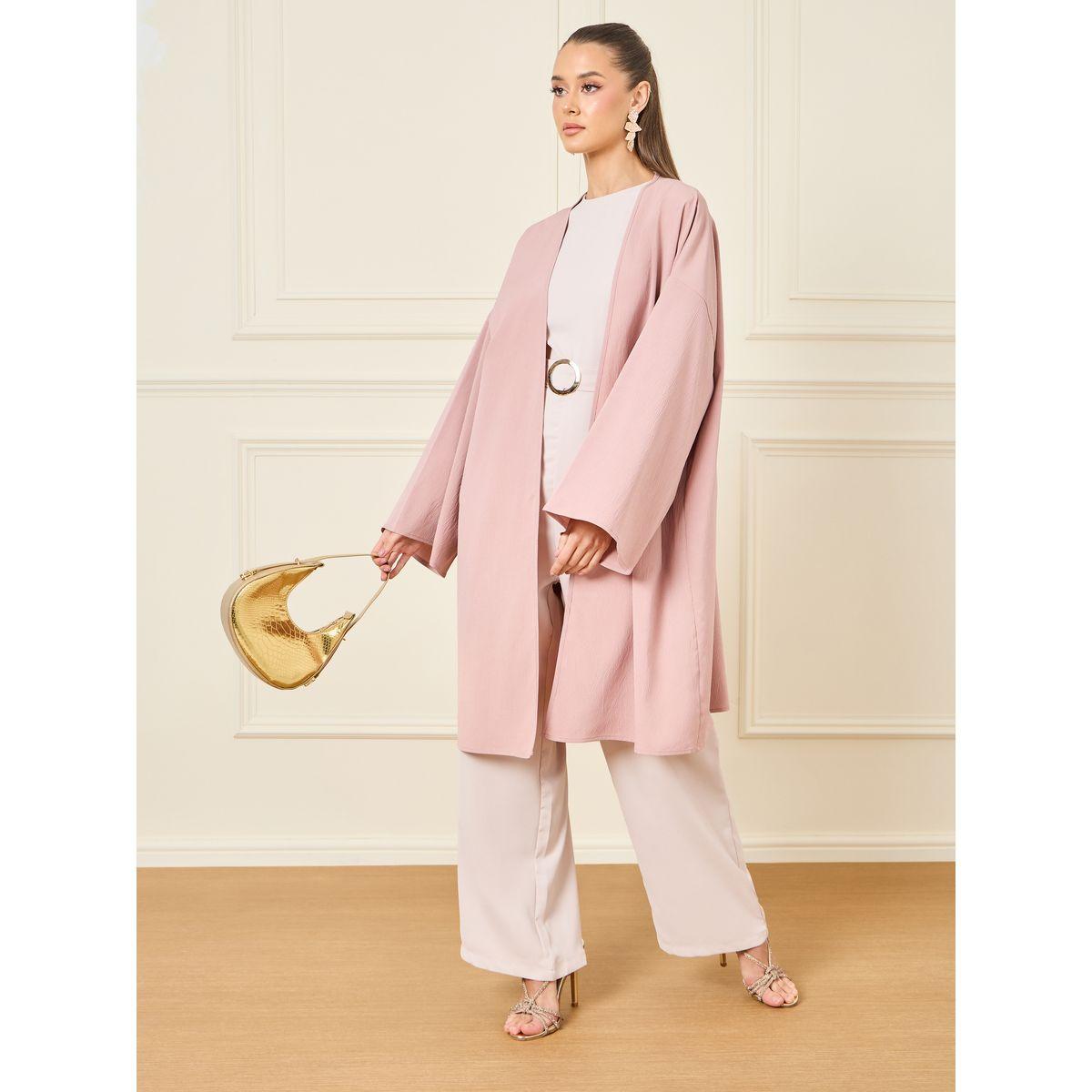 Styli Oversized Textured Midi Length Kimono-women-clothing-shirtsandblouses-shirts-image-2