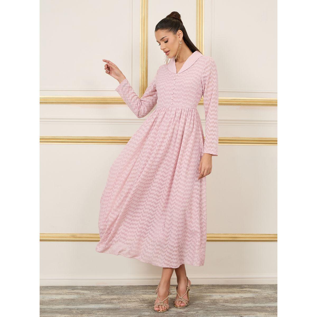 فستان طويل بتفاصيل بارزة الملمس-women-clothing-dresses-image-4