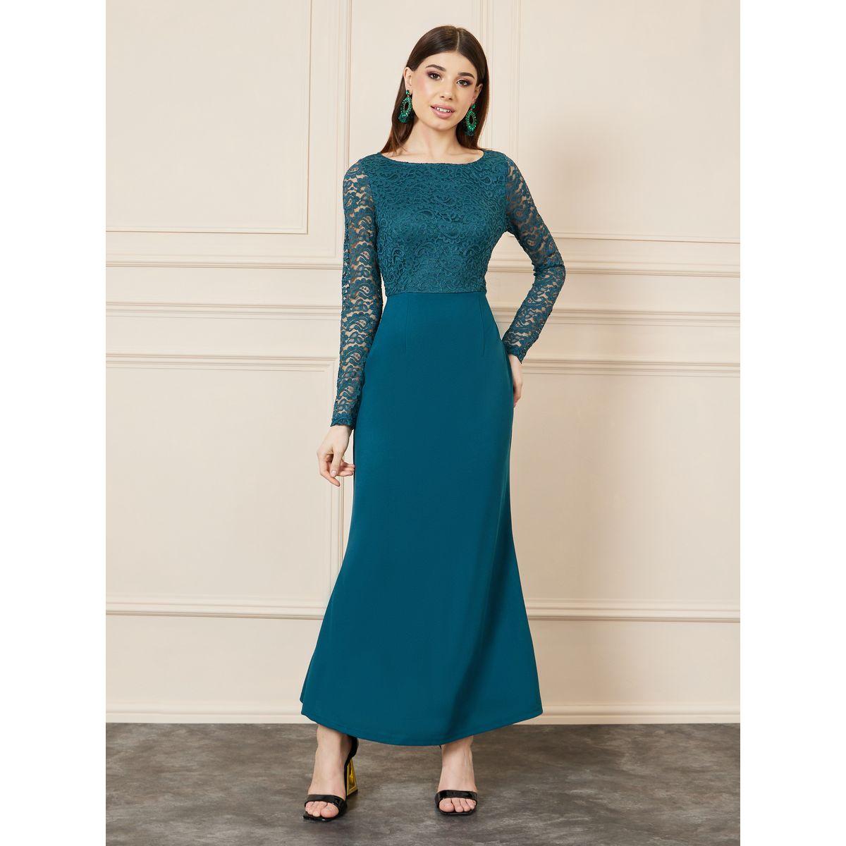 Styli Lace Detail A-Line Maxi Dress-women-clothing-dresses-image-1