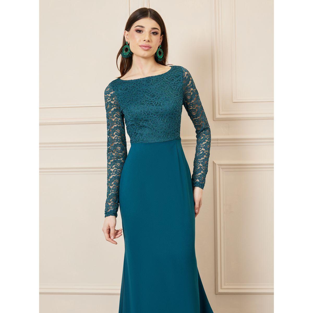 Styli Lace Detail A-Line Maxi Dress-women-clothing-dresses-image-2