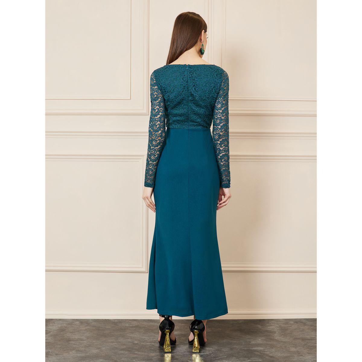 فستان طويل بحافة واسعة وتفاصيل دانتيل-women-clothing-dresses-image-4