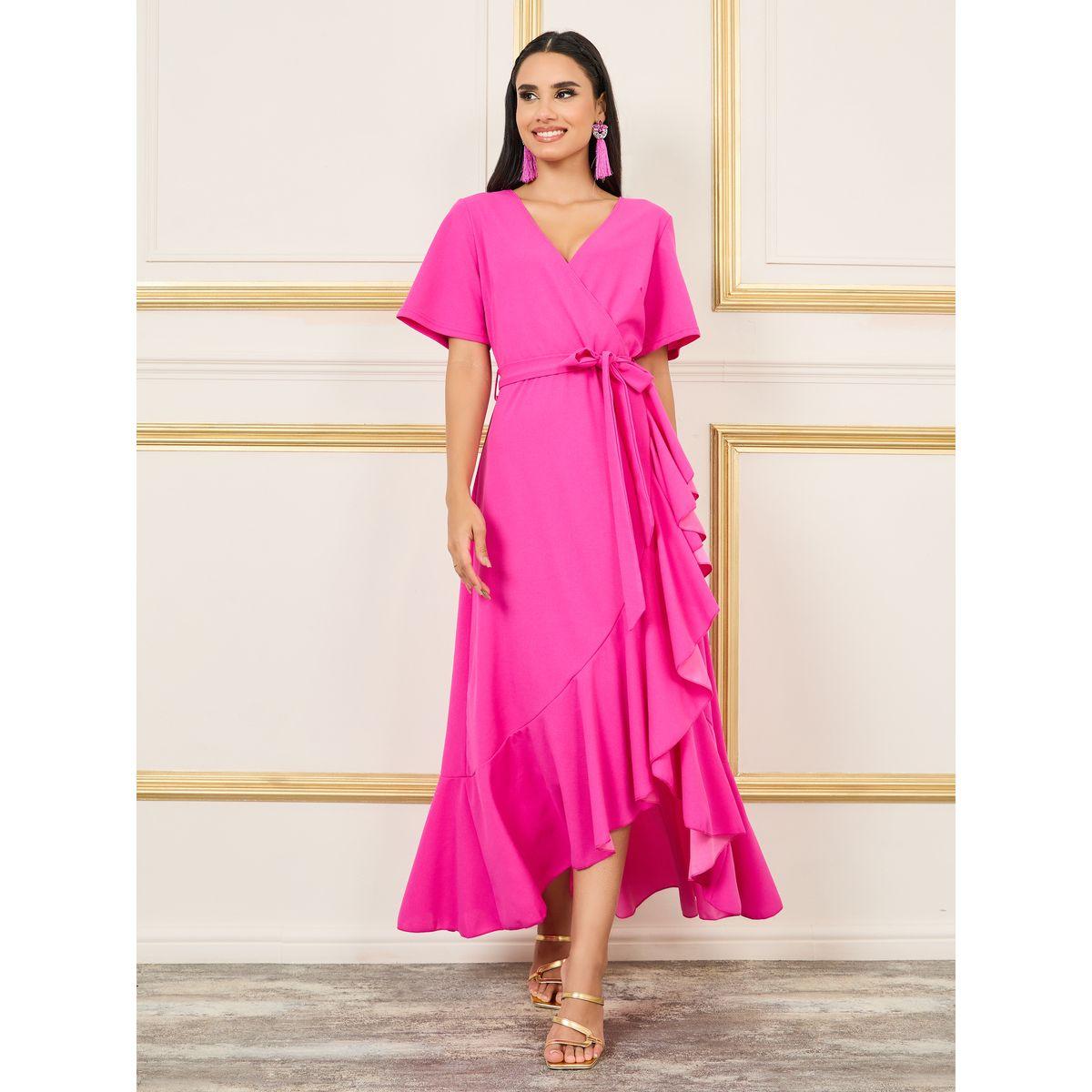 Styli Ruffle Hem A-Line Wrap Maxi Dress-women-clothing-dresses-image-1