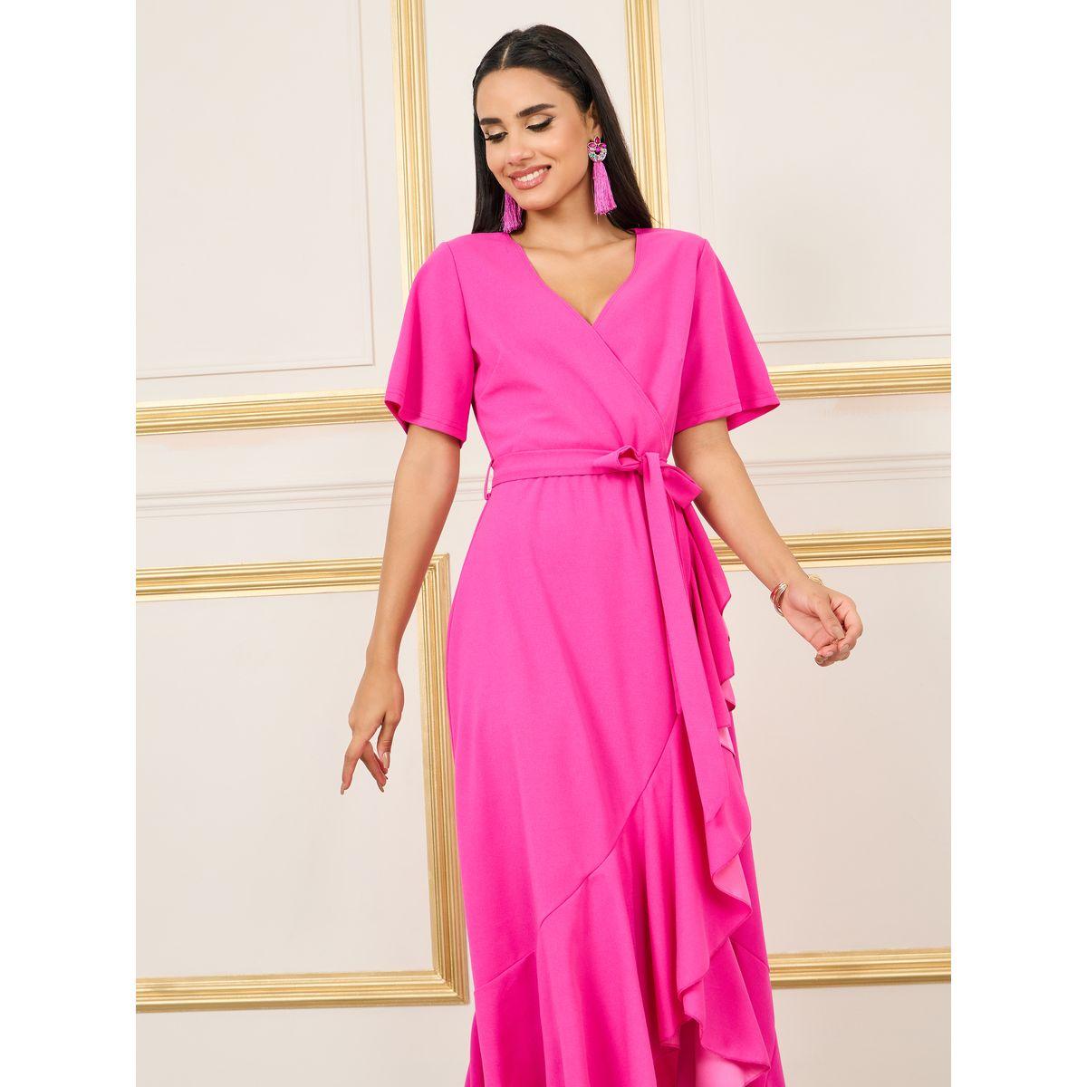Styli Ruffle Hem A-Line Wrap Maxi Dress-women-clothing-dresses-image-2