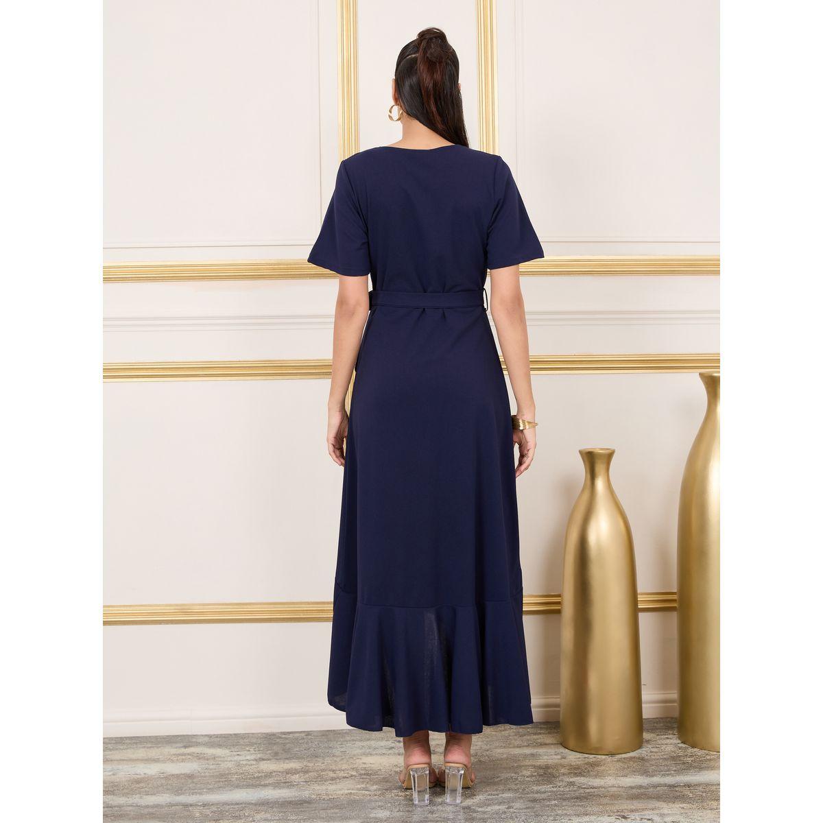 Styli Solid Ruffle Hem Wrap Maxi Dress-women-clothing-dresses-image-4